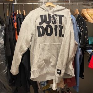 Gray Nike Just Do It Hoodie Men’s XL